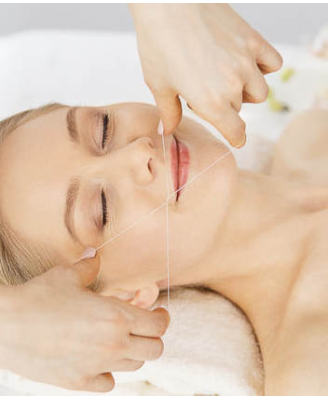 Epilation au fil -  lèvre + menton